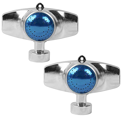 Hourleey 360 Degree Metal Spot Sprinkler, 2 Pack Circle Pattern Sprinkler with Gentle Water Flow for Small Area Yard Lawn Garden Watering, Coverage Up to 30FT (Blue) - Image 1