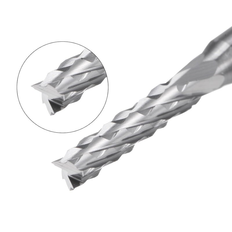 uxcell 10Pcs 2.4mm Carbide End Mill Engraving Milling Cutter CNC Router Bits for PCB Machine, 1/8" Shank - Image 3
