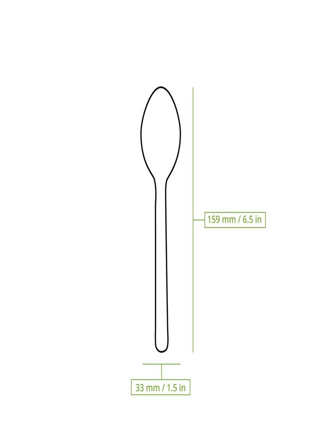 BIOZOYG Wooden Spoons 100 Pcs 6.5 Inch - Soup Spoons Biodegradable Compostable - Wooden Spoon Set Disposable Soup Spoons Party Cutlery for Events, Partys, Weddings - Image 4