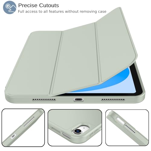 iMieet iPad A16 Case 11th GeniPad 10th Generation Case 11Inch 2025109 Inch 2022 with Pencil Holder Trifold Stand Smart Cover with Soft TPU BackAuto WakeSleepSega Green - Image 3