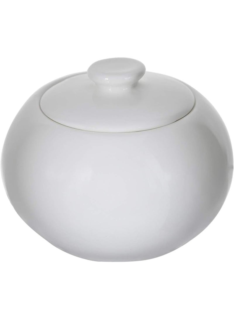 سنيكس أوعية سكر بورسلين بيضاء من Sunnex مع غطاء – وعاء سكر أنيق للشاي والقهوة | متين، صحي وسهل التنظيف - Image 1