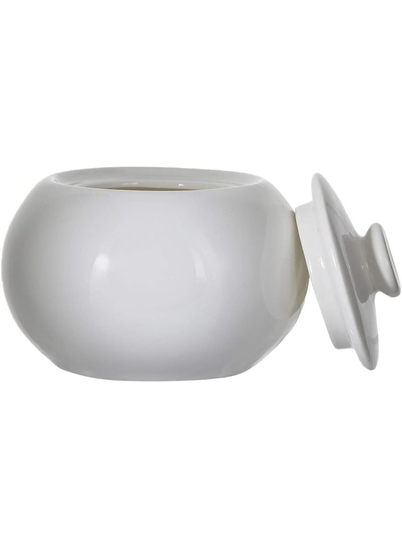 سنيكس أوعية سكر بورسلين بيضاء من Sunnex مع غطاء – وعاء سكر أنيق للشاي والقهوة | متين، صحي وسهل التنظيف - Image 2