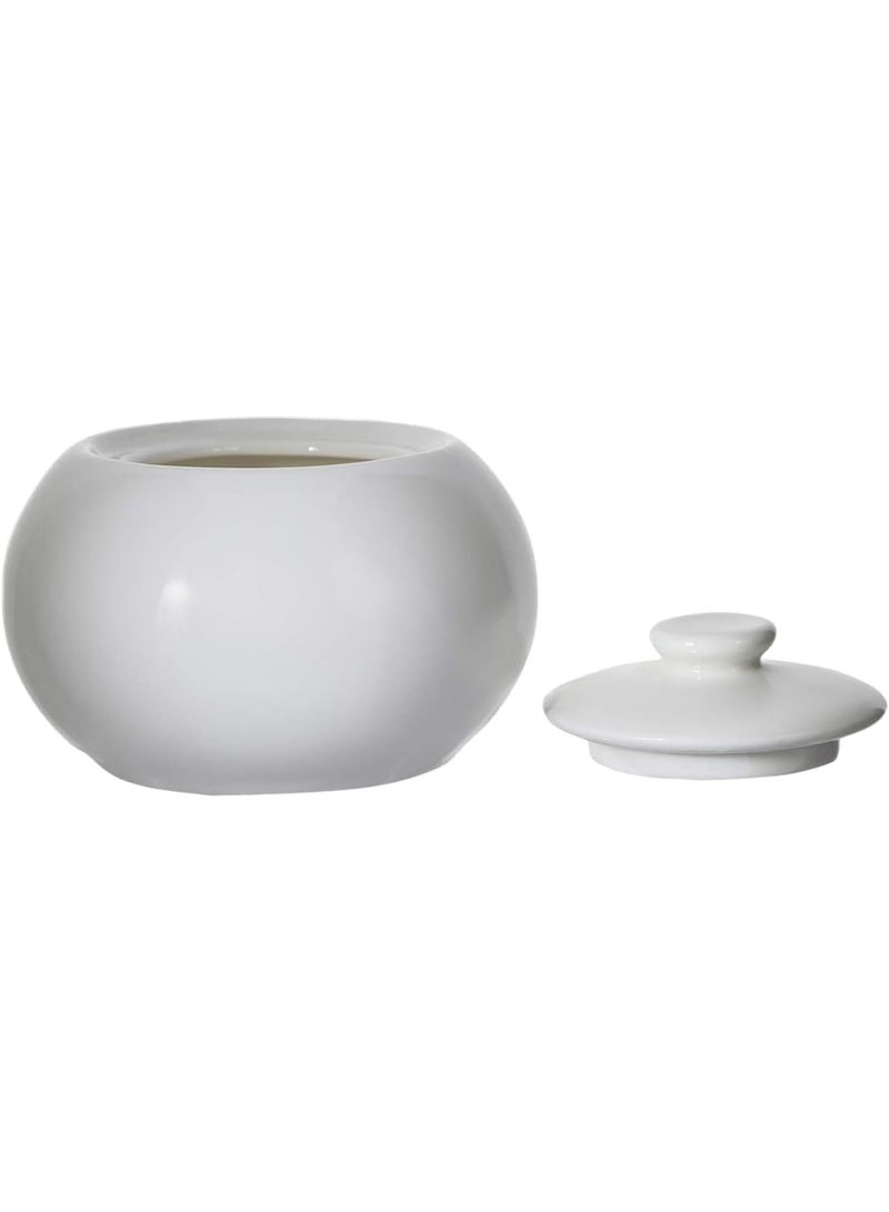 سنيكس أوعية سكر بورسلين بيضاء من Sunnex مع غطاء – وعاء سكر أنيق للشاي والقهوة | متين، صحي وسهل التنظيف - Image 3