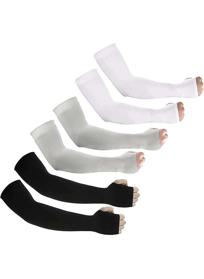 JZS Cooling Arm Sleeves for Men & Women 3 Pack Tattoo Cover Up UV Sun Protection Cooling Sports Sleeve - Image 1