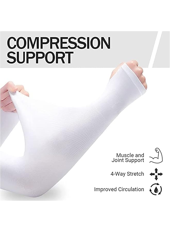 JZS Cooling Arm Sleeves for Men & Women 3 Pack Tattoo Cover Up UV Sun Protection Cooling Sports Sleeve - Image 3