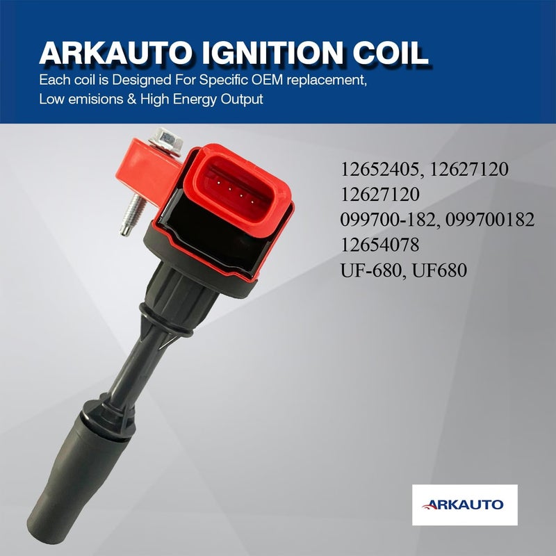 ARKAUTO Performance Ignition Coil UF680 Set of 4 for Buick, Cadillac, Chevy, and GMC Vehicles - Image 4
