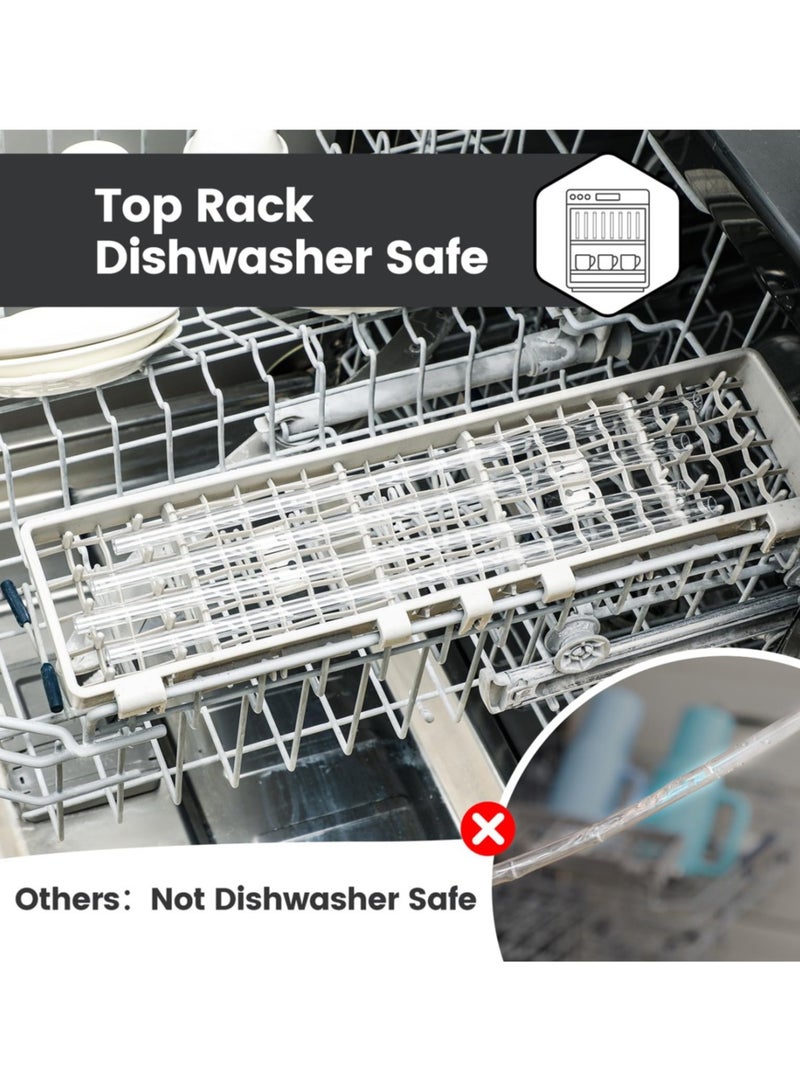 ريما شفاطات بديلة لكوب ستانلي سعة 40 أونصة و30 أونصة، عبوة من 8 شفاطات بلاستيكية شفافة قابلة لإعادة الاستخدام مع فرشاتين للشفط، ملحقات متوافقة مع شفاطات شرب ستانلي والمزيد، خالية من مادة BPA - Image 4