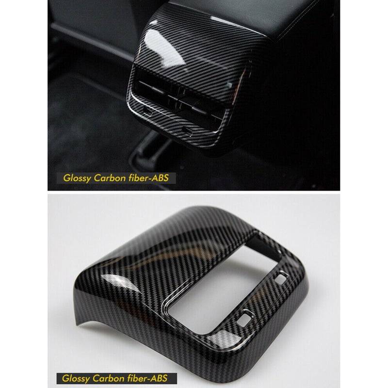 Rear Air Vent Frame Cover Carbon Fiber Replacement for Tesla Model Y - Image 4