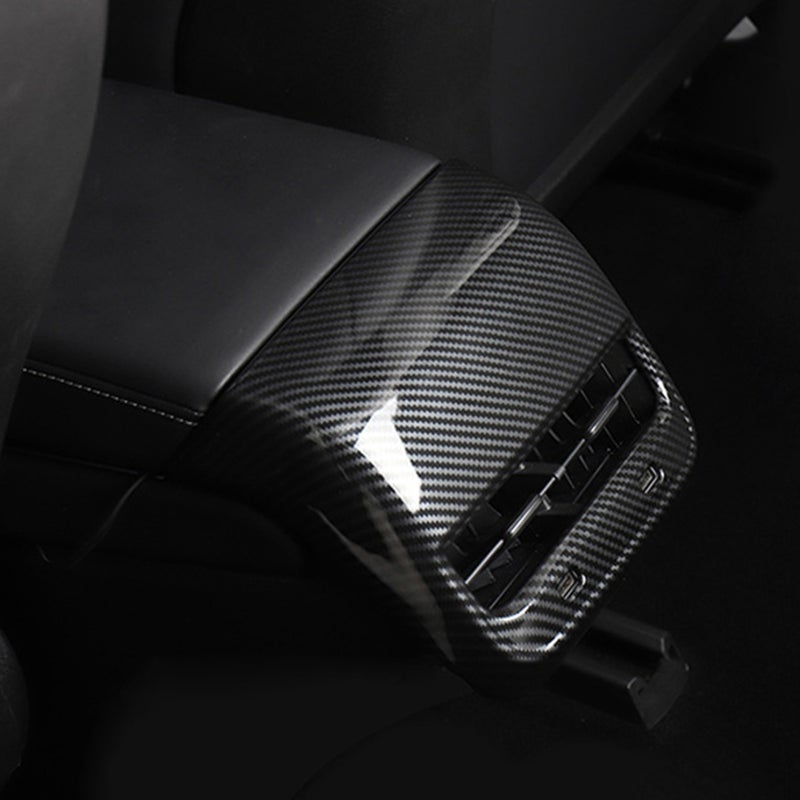 Rear Air Vent Frame Cover Carbon Fiber Replacement for Tesla Model Y - Image 5