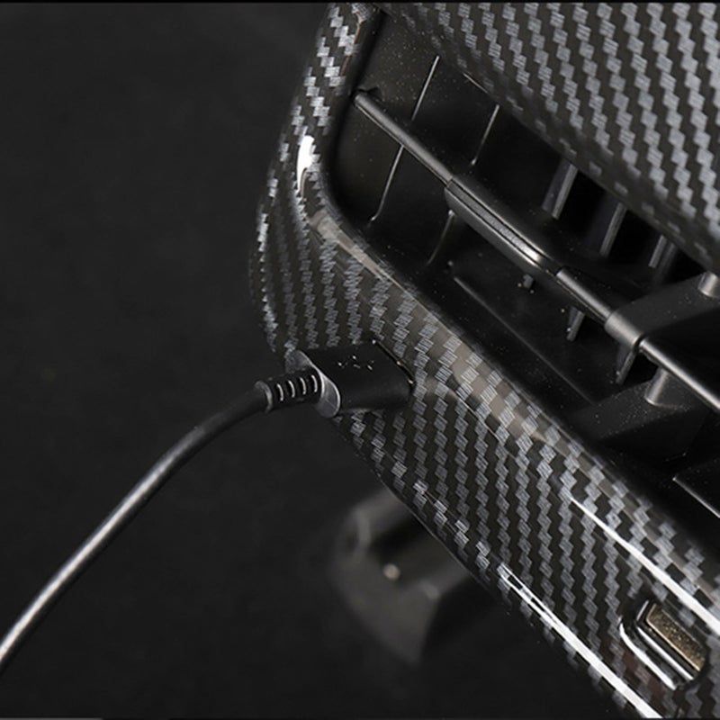 Rear Air Vent Frame Cover Carbon Fiber Replacement for Tesla Model Y - Image 2