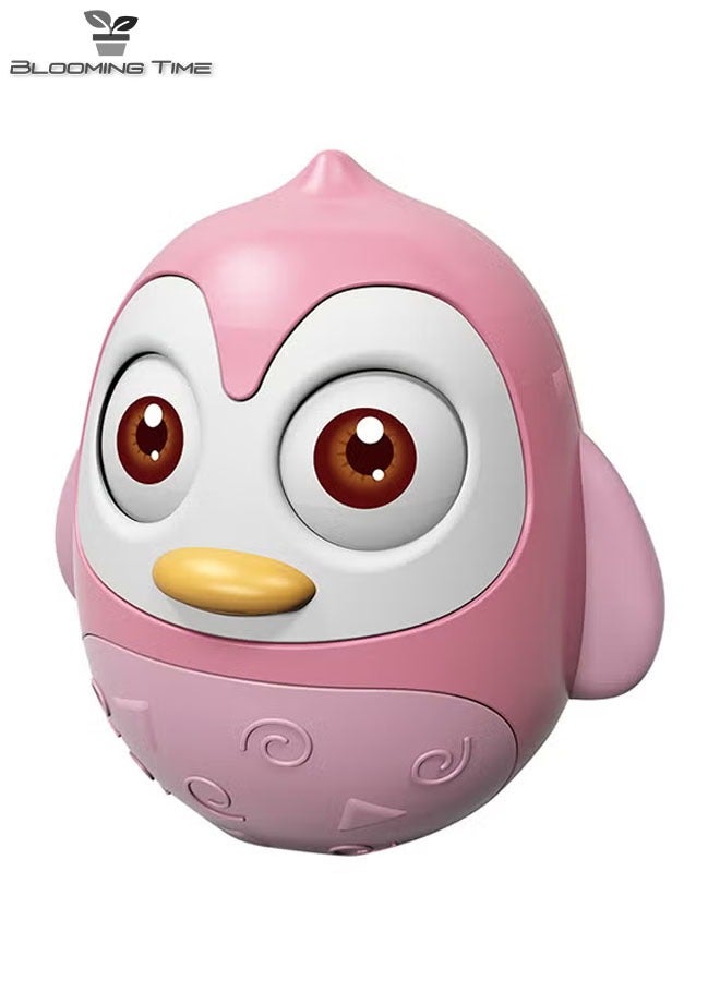 BLOOMING TIME Penguin Shaped Tumbler toy, Early Education Toy, Improve Baby's Concentration, Pink - Image 1