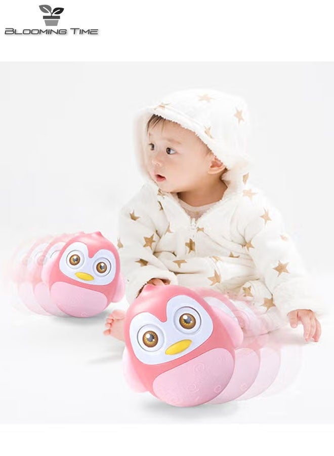 BLOOMING TIME Penguin Shaped Tumbler toy, Early Education Toy, Improve Baby's Concentration, Pink - Image 2