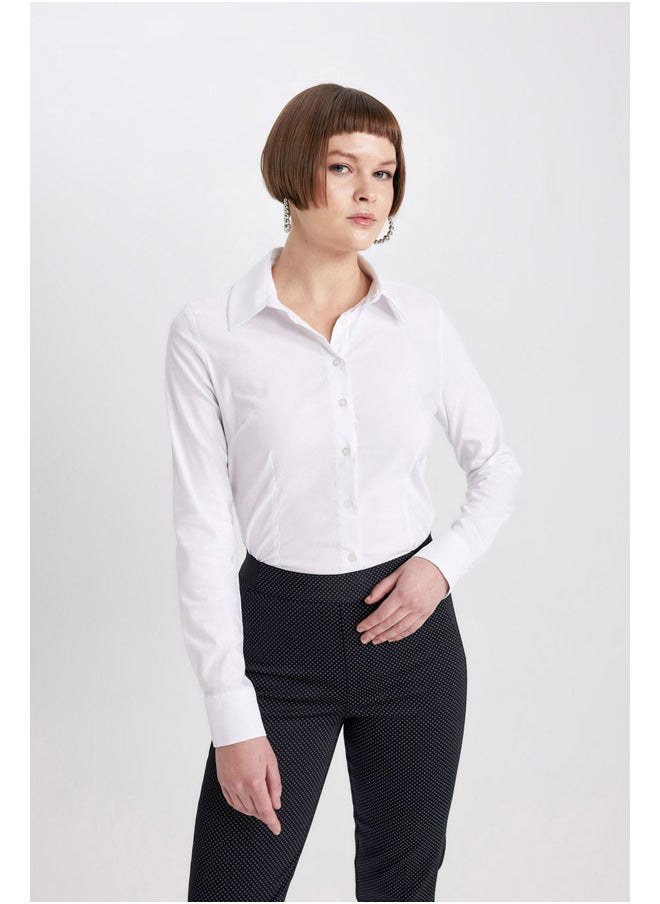 DeFacto - Woman Woven Regular Fit Long Sleeve Shirt - Image 1