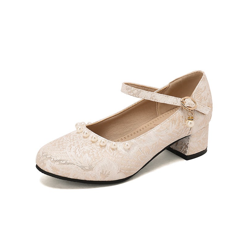 2024 Spring Antique Cheongsam Shoes 33-43 Silk And Satin New National Style Chinese Clothing Single-Button Shoes - Image 1