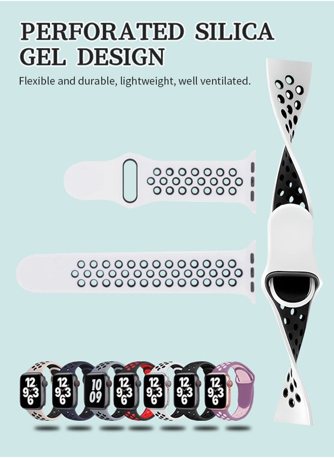 Generic - Replaceable Apple Watch Band, Waterproof Sweat-Proof Soft Silicone Porous Breathable Multiple Color Options - Image 1