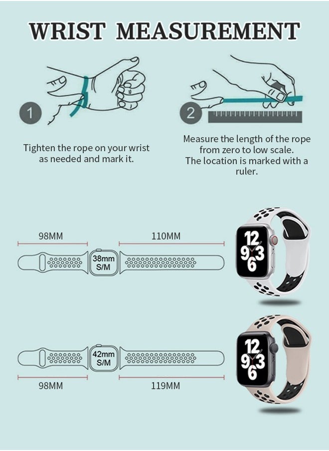 Generic - Replaceable Apple Watch Band, Waterproof Sweat-Proof Soft Silicone Porous Breathable Multiple Color Options - Image 1