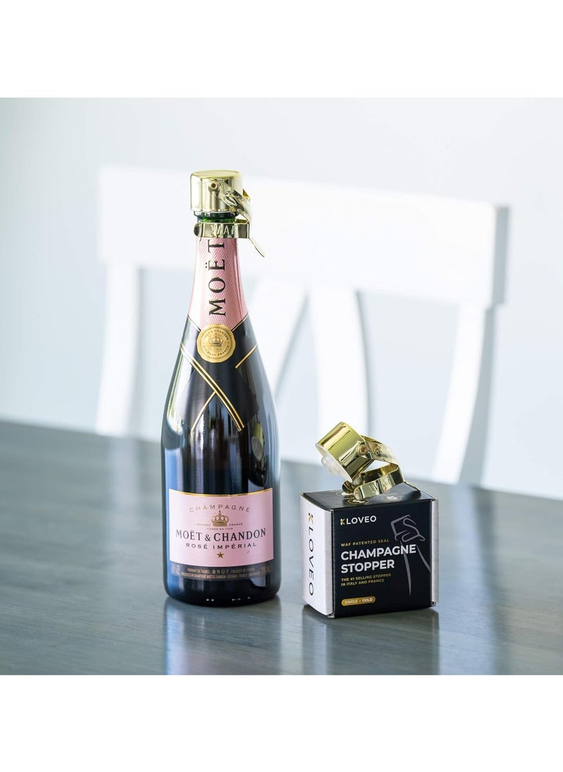 Oasisgalore Champagne Stopper with Patented Seal, Professional Grade, Made in Italy (Gold)  - Image 5