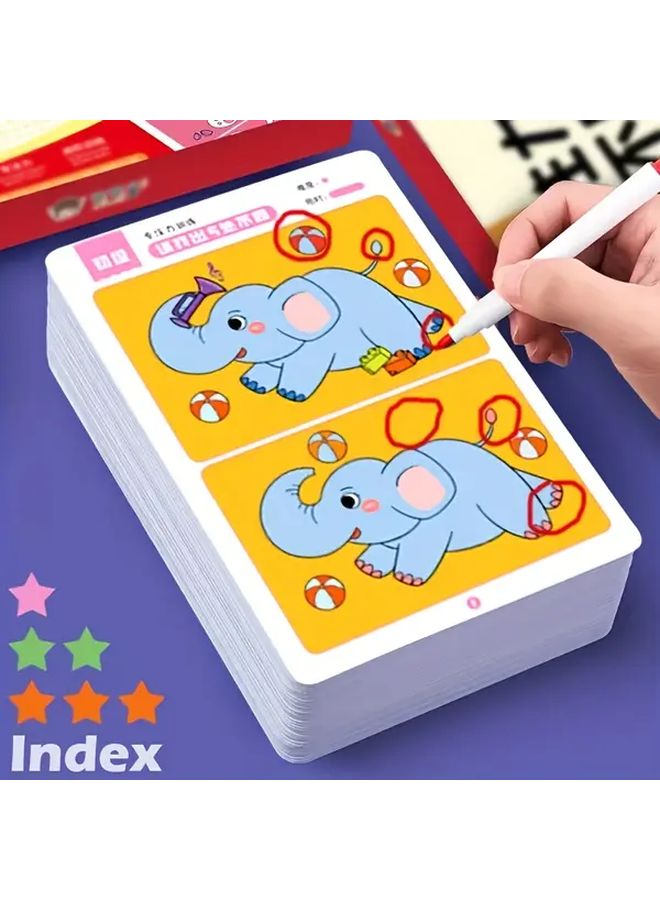 Advanced Level Educational Reusable Wipe Paper Finding Game For Focus And Attention Training - Image 1