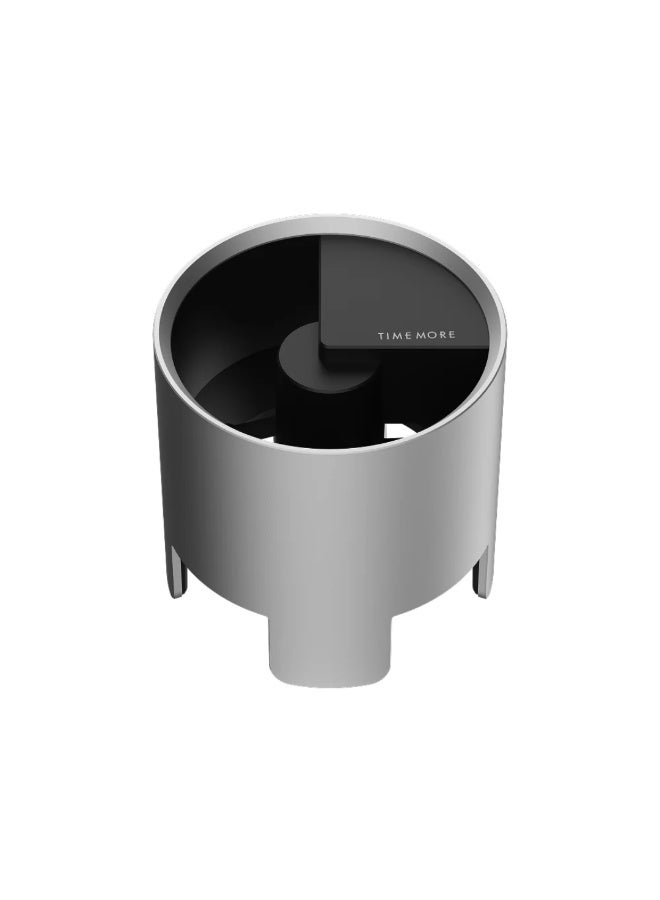 TIMEMORE Autospin WDT Tool Silver, Automatic Espresso Coffee Distributor for 58mm Portafilters, 12 Needle Design - Image 1