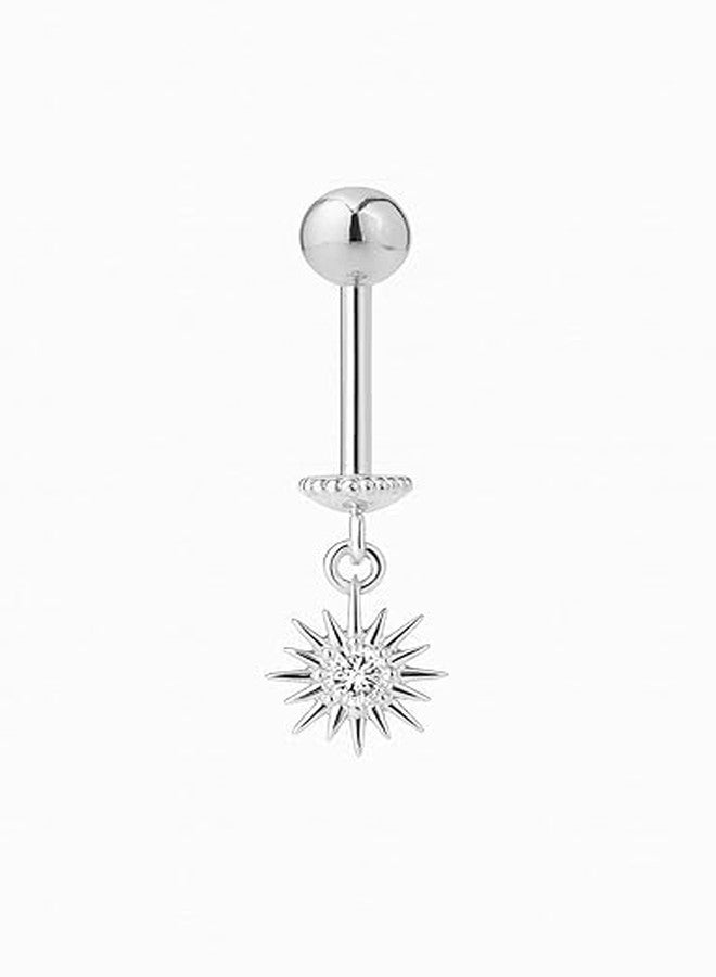 SHIELD PLUS Sunrise hanging CZ Bugadi Vertical Upper Helix Ear Piercing Ear Studs - Image 1