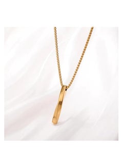 MARIO DRAFTS Gold-Plated Chain Necklace for Men, Minimalist Bar Pendant  - Image 2