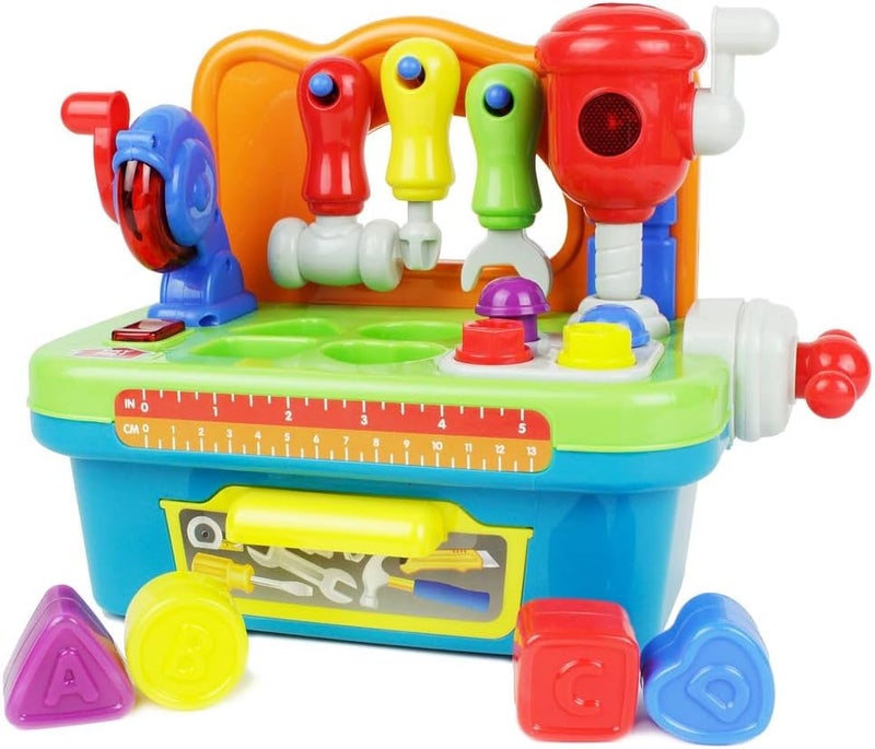 BOLEY Boley Toddler Workbench Playset  8 Pc Light  Sound Interactive Kids Tool Set for 3 Year Old Kids and Up - Image 1