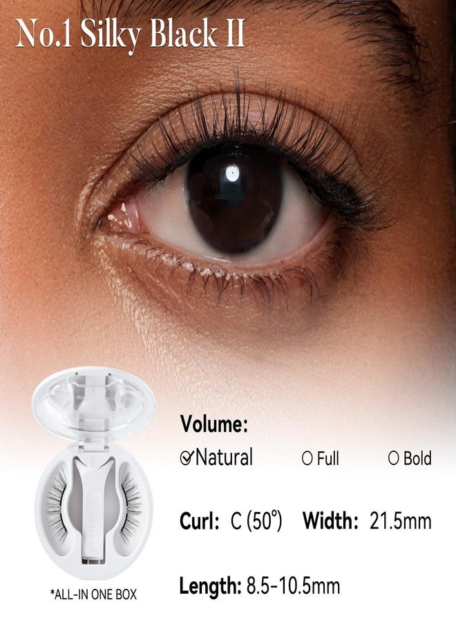 WOSADO Soft Magnetic Eyelashes Kit with Applicator, [Silky Black II] 21.5mm Reusable Glue-free Wispy Magnetic Lashes, Cruelty-free False Lashes, Waterproof, Lightweight, Suit for Heavy Makeup - Image 5