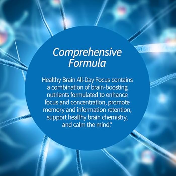 Applied Nutrition Healthy Brain All-Day Focus - 50 Tablets - Powerful 3-in-1 Brain Booster with Turmeric Extract - 25 Servings - Image 4