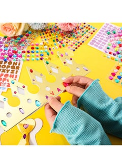Chinco Paper Crowns Princess Prince Crown For Kids Birthday Party King Hats Gold Gem Jewels Stickers Number Letter Stickers For Boys Girls Adults Diy Crown Decor Favor Supplies (Delicate Style63 Pieces)  - Image 4