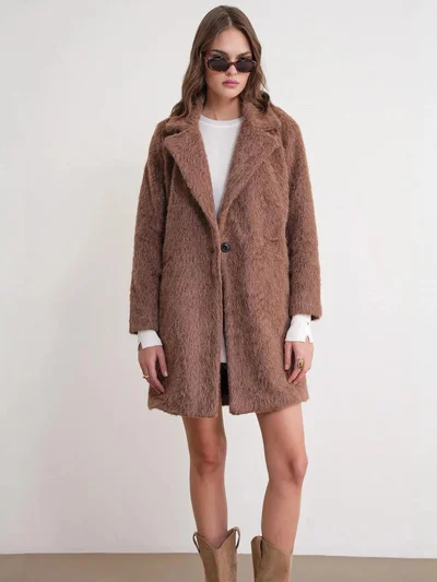 MixRay Mixray Textured Long Coat with Jacket Collar