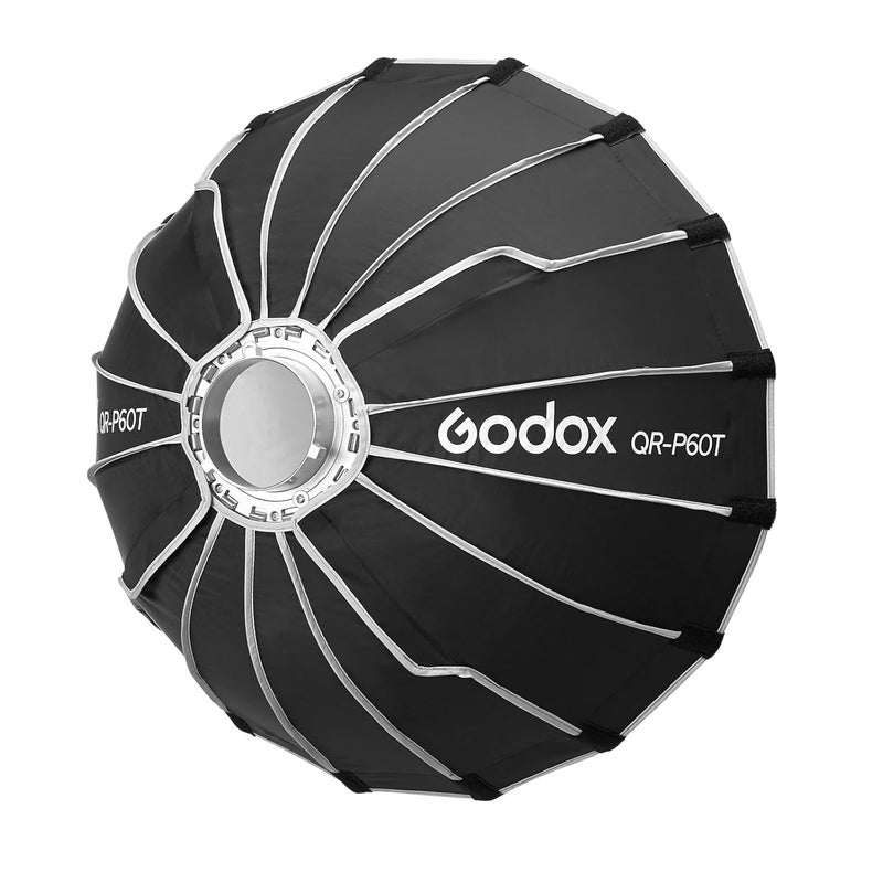 Godox QR-P60T 23.6" Quick Release Parabolic Softbox for SL60II SL150III FV150II AD300PRO AD400PRO AD600BM SZ300R VL300 UL150II ML60 Other Bowen Mount Studio Flash Speedlite - Image 4