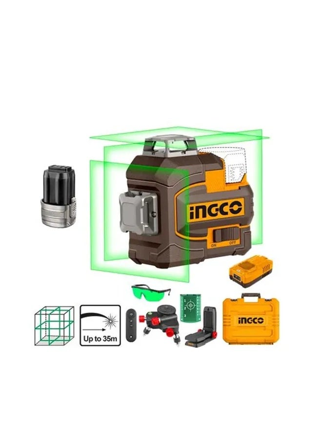 INGCO INGCO Cordless 3D Laser Level – Model HLL301201 (Green Beam, 16 V)  - Image 3