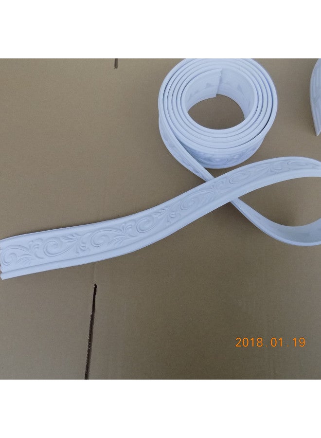 Zhangbl Home Decorate Modelling Crown Mouldings Trim Flexible Molding Ceiling Border Line Interior Decoration Wall Picture Edge Waist Door CasingCorners 2.36" x 0.24" x 115" - Image 2