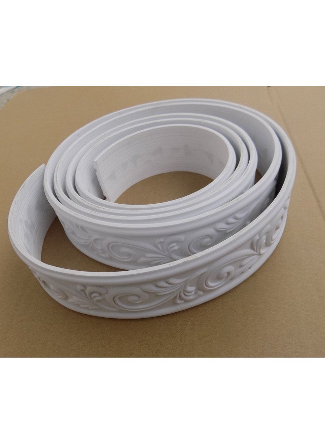 Zhangbl Home Decorate Modelling Crown Mouldings Trim Flexible Molding Ceiling Border Line Interior Decoration Wall Picture Edge Waist Door CasingCorners 2.36" x 0.24" x 115" - Image 1