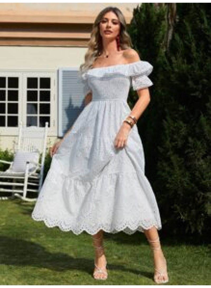 SIMPLEE Women's Summer Elegant DressLight & Comfortable Lightweight Cotton Blend Perfect for Outings 