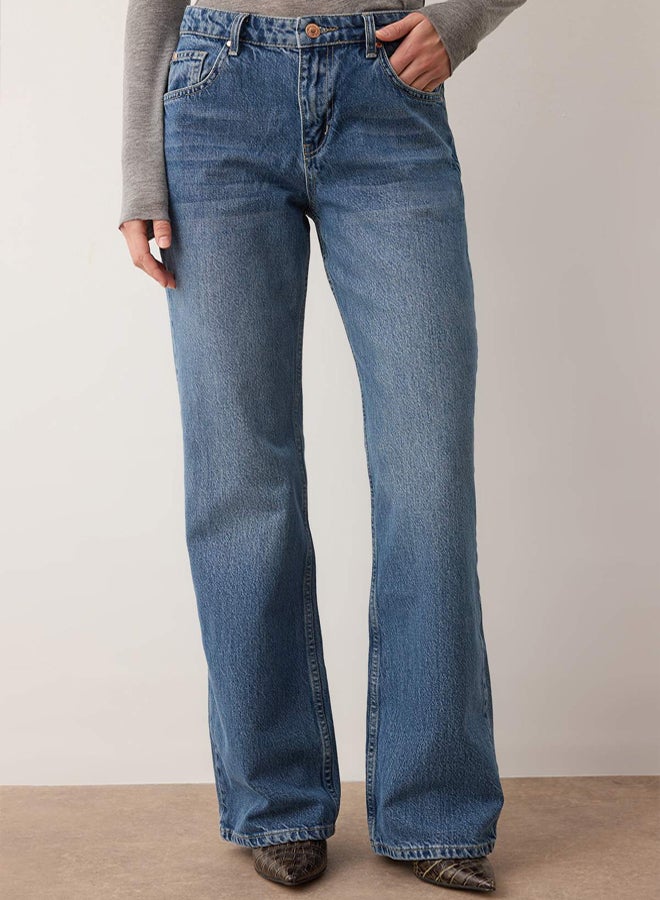 trendyol Blue*001 Regular Waist Wide Leg Wide Leg Jeans - Image 3