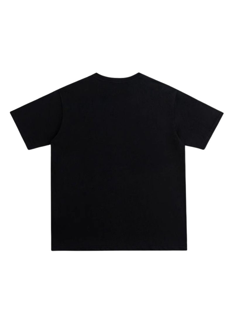 Thirty-One Black Fnibrand Time Printed Unisex Oversized T-shirt  - Image 1