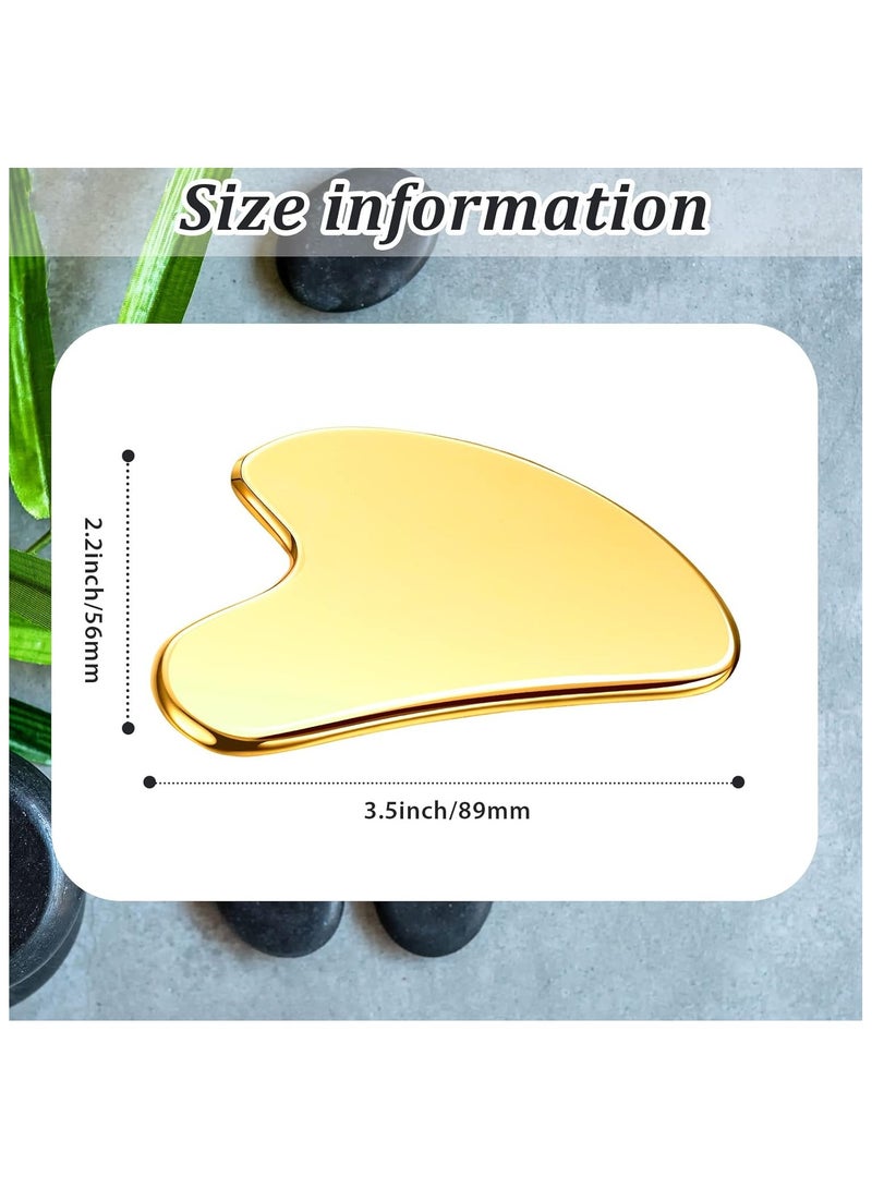 أوريجنال أداة جواشا ذهبية أصليّة من الستانلس ستيل لتدليك الوجه وتحفيز الكولاجين - Image 2