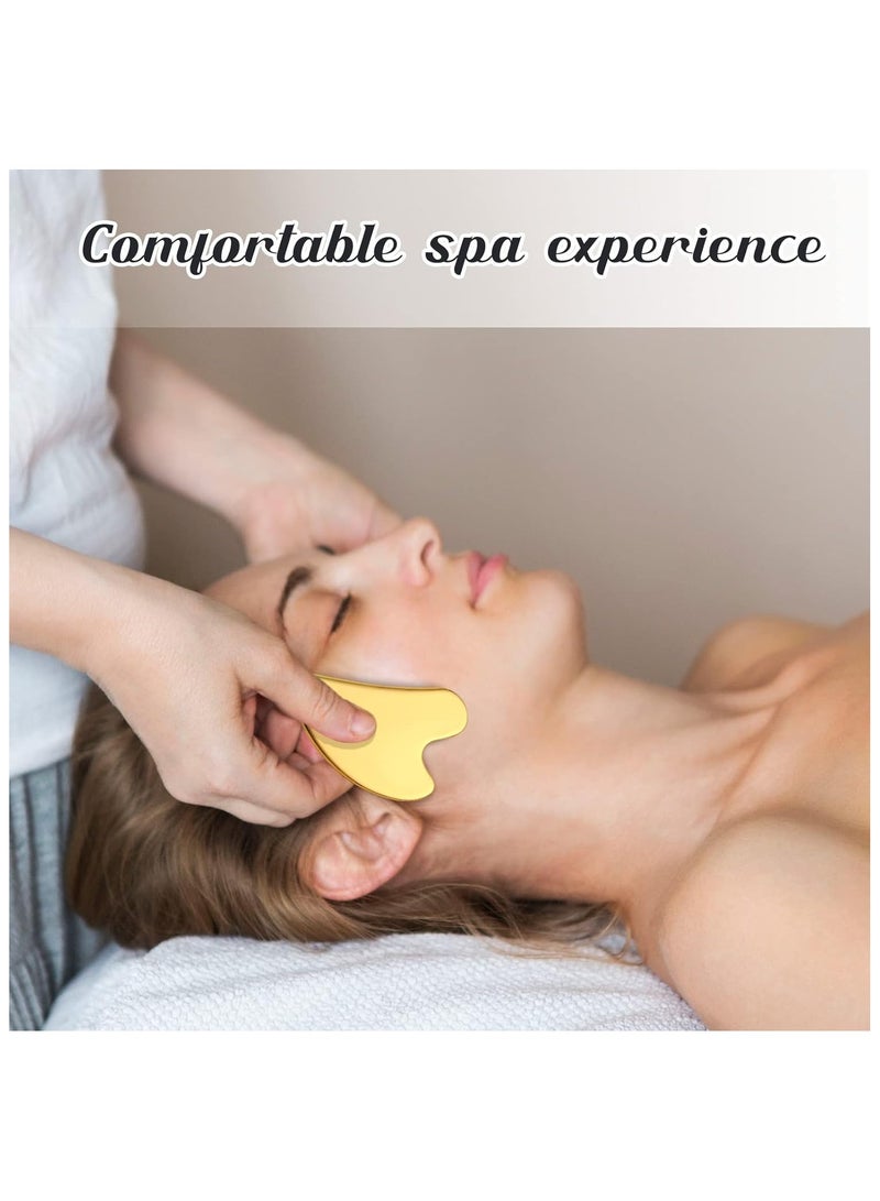 أوريجنال أداة جواشا ذهبية أصليّة من الستانلس ستيل لتدليك الوجه وتحفيز الكولاجين - Image 3