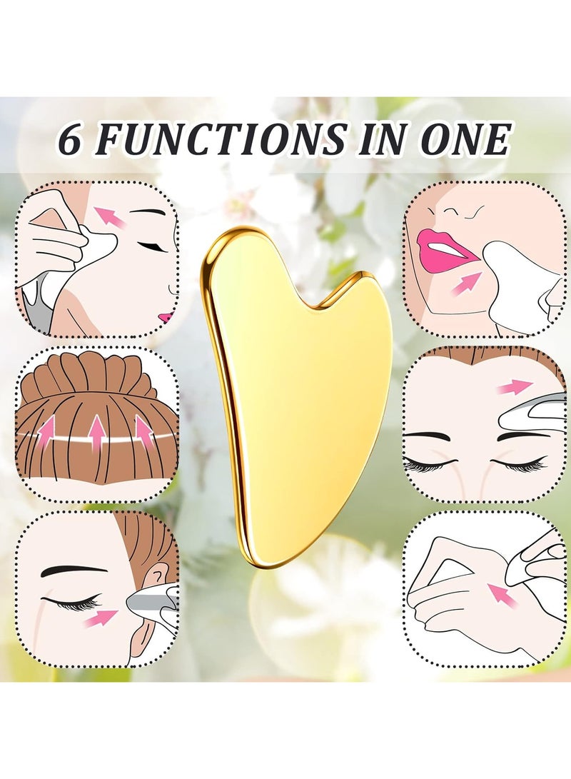 أوريجنال أداة جواشا ذهبية أصليّة من الستانلس ستيل لتدليك الوجه وتحفيز الكولاجين - Image 5