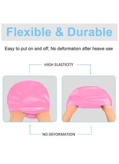Dolphin Silicone Swim Cap With Ear Protection 3D Waterproof For Adults, Pink  - Image 5