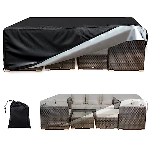 DEROFIT Outdoor Furniture Covers Waterproof, 37â€L x 30â€W x 31â€H Patio Furniture Set Cover, Outdoor Table Chair - Image 2