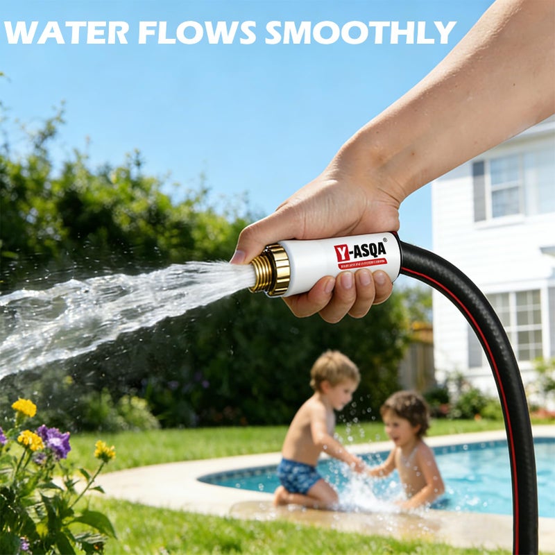 Y-ASQA YASQA Heavy Duty Garden Hose 100 ft 5/8 Inch, Contractor's Leak Proof Durable No Kink Easy Coil Flexible Hose Black & water hose 100ft - Image 5
