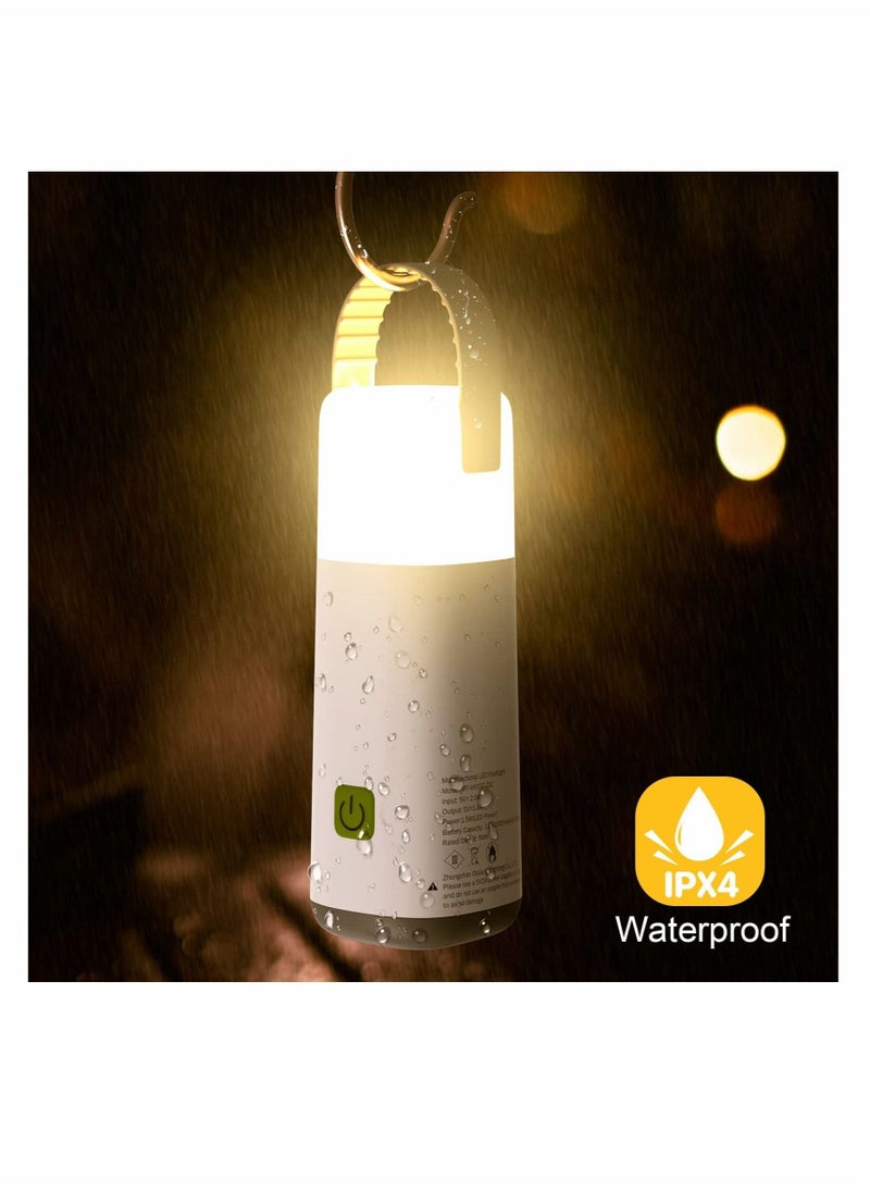 LED Camping Lantern Flashlights Rechargeable Lights with 2 Modes Lanterns Gear Accessories Essentials Tent for Power Outages Emergency Hurricane