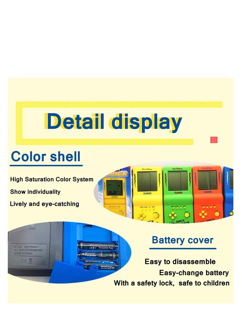 3 Pcs Brick Game Console Large Screen Handheld Games Electronic Games Build in 23 Classic Game for Kids Adults(Random Color)  - Image 4