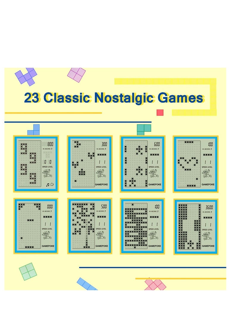 3 Pcs Brick Game Console Large Screen Handheld Games Electronic Games Build in 23 Classic Game for Kids Adults(Random Color)  - Image 3