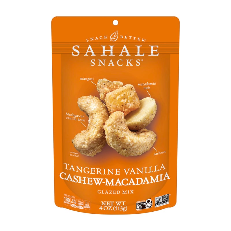 Sahale Snacks Tangerine Vanilla CashewMacadamia Glazed Mix 4 oz Pouches 6 Packs  DryRoasted Deluxe Mixed Nuts with Mangoes  Madagascar Vanilla  NonGMO Kosher  Certified GlutenFree Snacks - Image 3