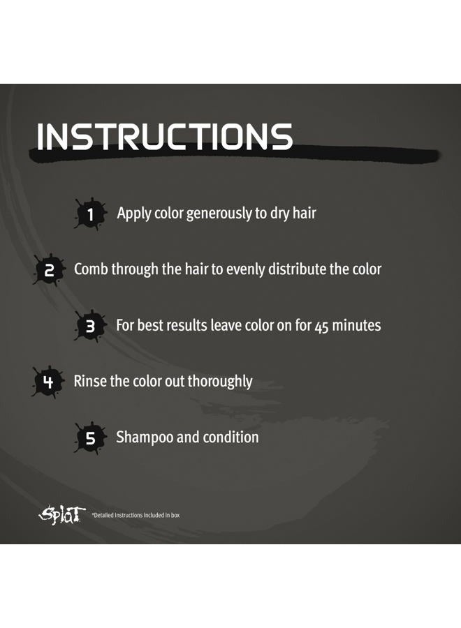 SPLAT Midnight Onyx Semi Permanent Hair Dye Kit, 1 Application, Includes Deep Reconstructor Conditioner, Lasts 30 Washes, No Bleach Required, Vegan & Cruelty Free Hair Color - Image 3