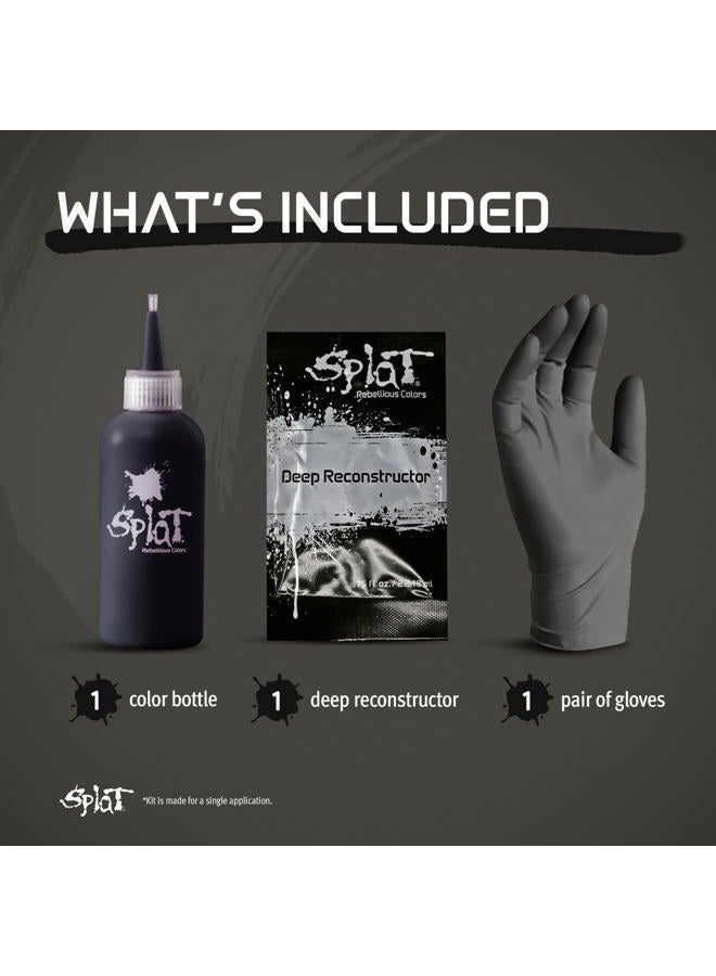 SPLAT Midnight Onyx Semi Permanent Hair Dye Kit, 1 Application, Includes Deep Reconstructor Conditioner, Lasts 30 Washes, No Bleach Required, Vegan & Cruelty Free Hair Color - Image 5
