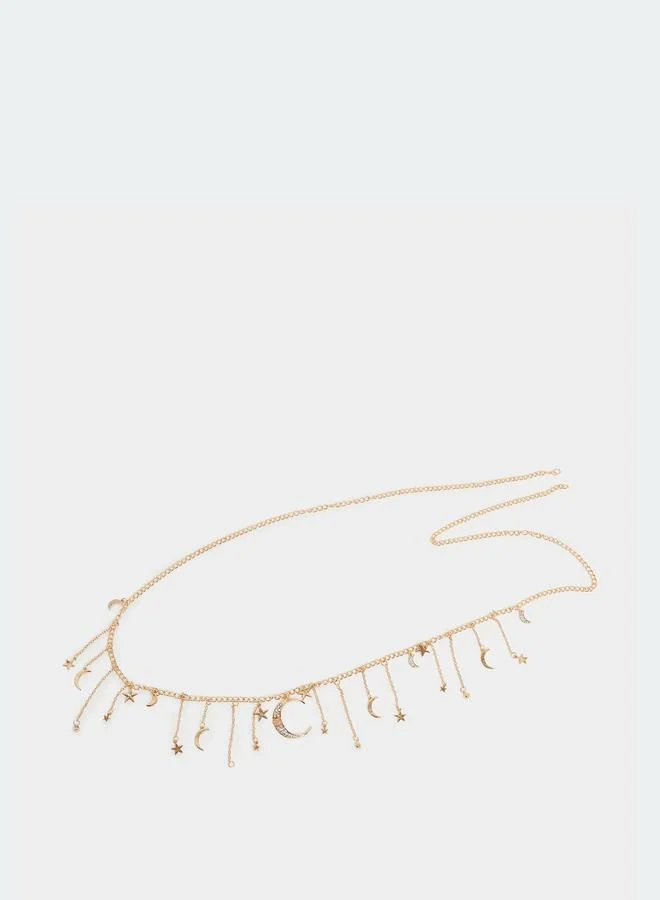 Styli Star Moon Drop Decor Waist Belt